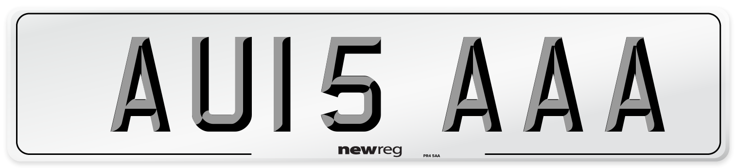 AU15 AAA Number Plate from New Reg